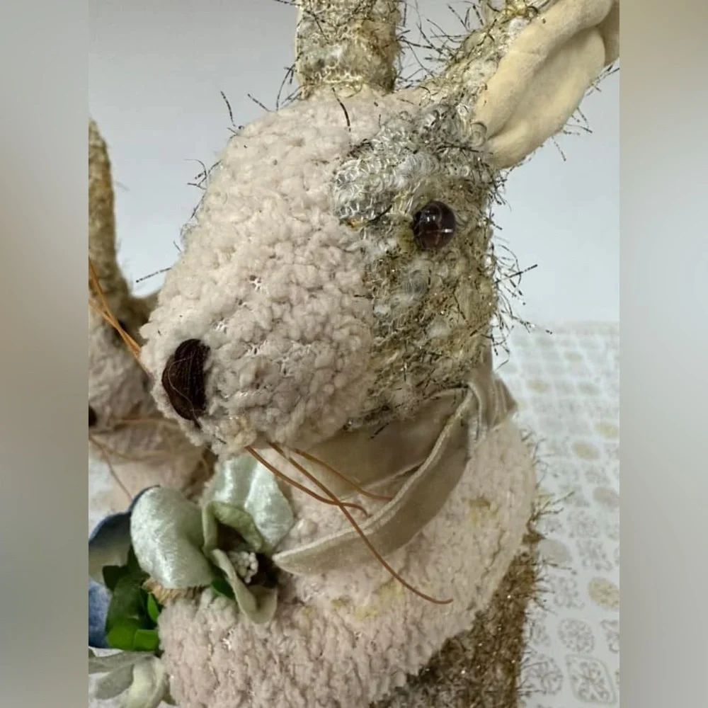 Vintage Bunny Decor Pair - Picture 2 of 6